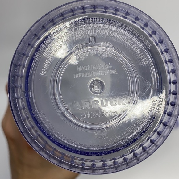 Starbucks Silver Grid Disco Studded Diamond Holiday Tumbler 24oz - Picture 4 of 4